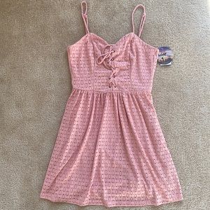 Spaghetti strap lace-up front detail Dress, NWT